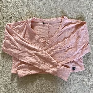 Long sleeve towel crop top